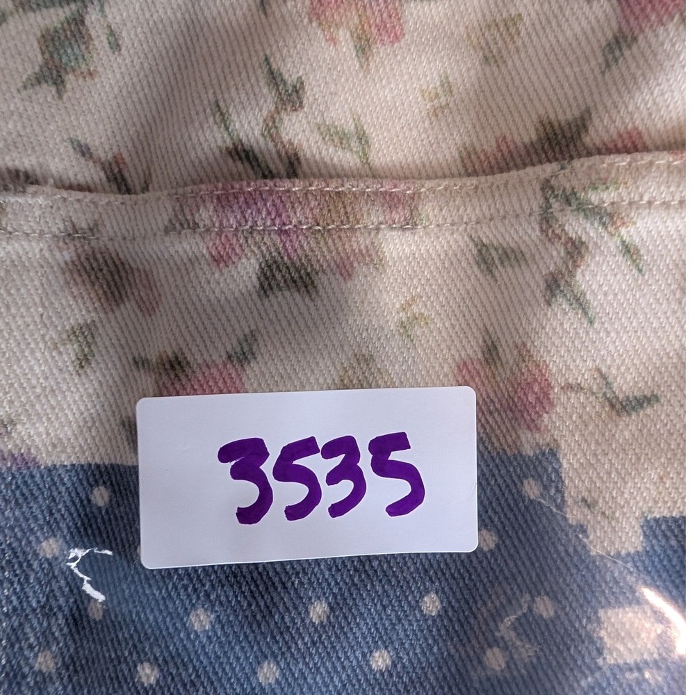 Cider Patchwork Floral Wide Leg Jeans Women S Pink Blue Boho Cottage Retro - Picture 11 of 11